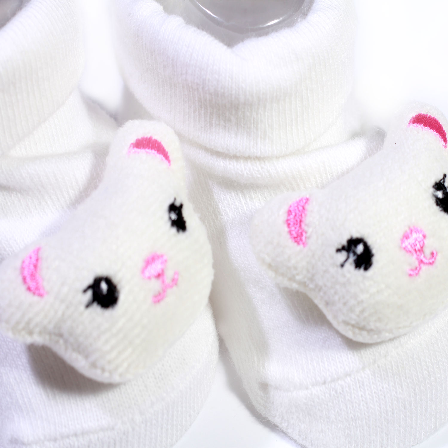 Tinibees Pink Coloured Woolen High-Ankle Baby Socks with Broad Elastic Band  and Cute Designs (Pack of 1 Pair)